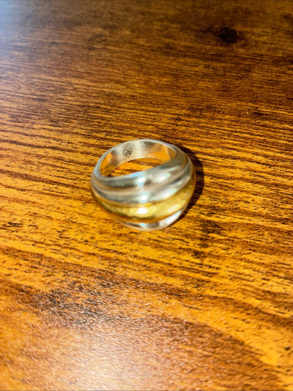 Brighton Two-Tone Dome Ring — Gold & Silver Bands